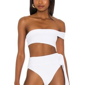 NWT TULAROSA high waisted bikini, off shoulder top